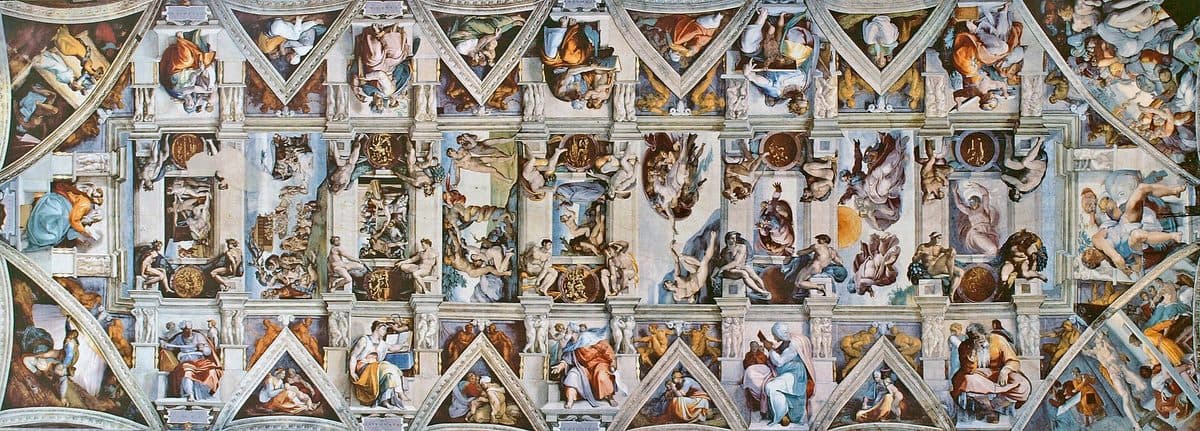 Context: the nine Genesis panels in sequence