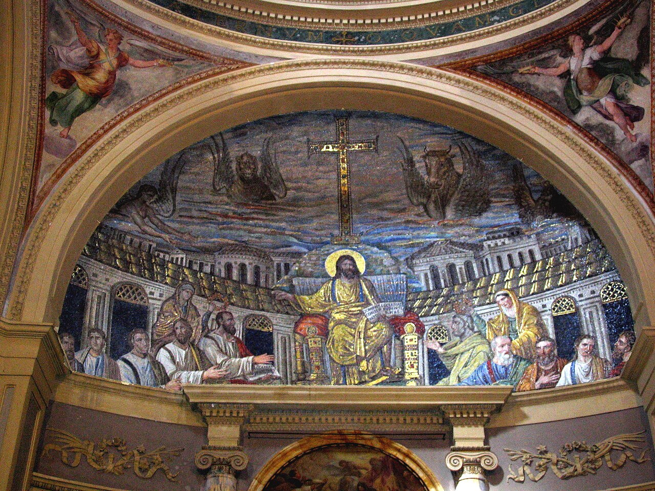 Apse mosaic, Santa Pudenziana, Rome c. 402 AD